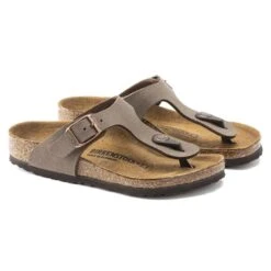 Birkenstock Gizeh Birko-Flor Nubuck Mocha -Trendy Steps Shop 1002362 pair