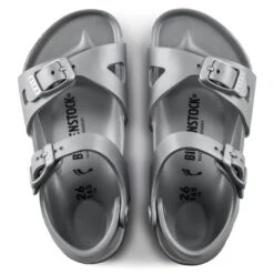 Birkenstock Rio Kids EVA Metallic Silver -Trendy Steps Shop 1003533 top
