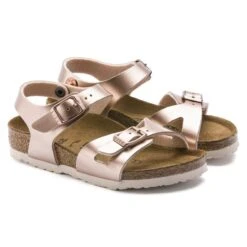 Birkenstock Rio Birko-Flor Electric Metallic Copper -Trendy Steps Shop 1012520 pair