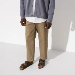 Birkenstock Arizona Natural Leather Vintage Wood Roast -Trendy Steps Shop 1018626 f look m