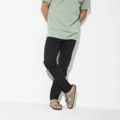 Birkenstock Arizona Nubuck Leather Desert Buck Whale Gray -Trendy Steps Shop 1019006 f look m