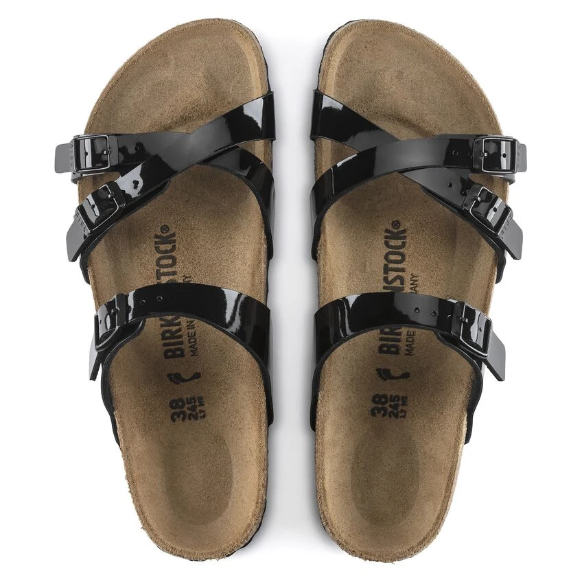 Birkenstock Franca Birko-Flor Patent Patent Black 8 Birkenstock Franca Birko-Flor Patent Patent Black - Image 6