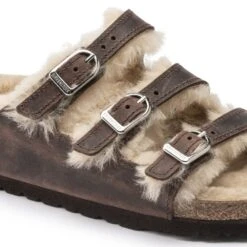 Birkenstock Florida Fresh Shearling Oiled Leather -Trendy Steps Shop 1020384 detail 1