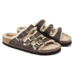 Birkenstock Florida Fresh Shearling Oiled Leather -Trendy Steps Shop 1020384 pair