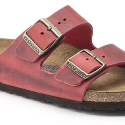Birkenstock Arizona Oiled Leather Fire Red -Trendy Steps Shop 1020730 detail 1