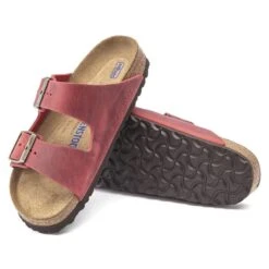 Birkenstock Arizona Oiled Leather Fire Red -Trendy Steps Shop 1020730 sole