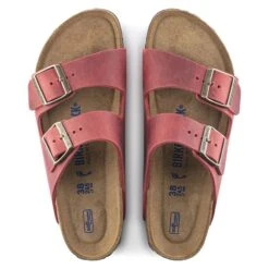 Birkenstock Arizona Oiled Leather Fire Red -Trendy Steps Shop 1020730 top