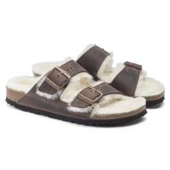 Birkenstock Arizona Shearling Oiled Leather -Trendy Steps Shop 1021049 pair
