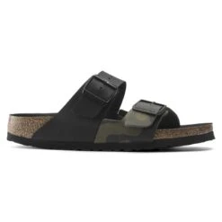 Birkenstock Arizona Split Birko-Flor Black/Desert Soil Camo Green 17 Birkenstock Arizona Split Birko-Flor Black/Desert Soil Camo Green -Trendy Steps Shop 1021131 side