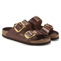 Birkenstock Arizona Natural Leather Patent -Trendy Steps Shop 1021388 pair