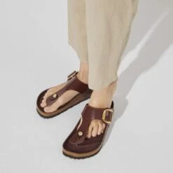 Birkenstock Gizeh Natural Leather Patent -Trendy Steps Shop 1021477 detail 8