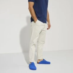 Birkenstock Boston Suede Leather Ultra Blue -Trendy Steps Shop 1022556 f look m