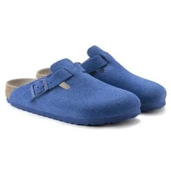 Birkenstock Boston Suede Leather Ultra Blue -Trendy Steps Shop 1022556 pair