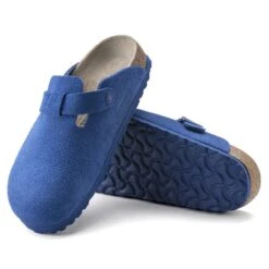 Birkenstock Boston Suede Leather Ultra Blue -Trendy Steps Shop 1022556 sole