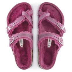 Birkenstock Mayari Shearling Oiled Leather -Trendy Steps Shop 1023199 top