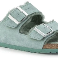 Birkenstock Arizona Shearling Suede Leather -Trendy Steps Shop 1023259 detail 1