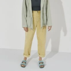 Birkenstock Arizona Shearling Suede Leather -Trendy Steps Shop 1023259 f look f