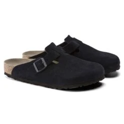 Birkenstock Boston Suede Leather Midnight -Trendy Steps Shop 1023865 pair