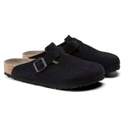 Birkenstock Boston Suede Leather Midnight -Trendy Steps Shop 1023910 pair