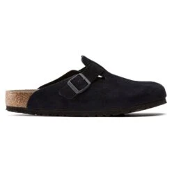 Birkenstock Boston Suede Leather Midnight -Trendy Steps Shop 1023910 side