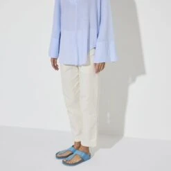 Birkenstock Gizeh Natural Leather Patent -Trendy Steps Shop 1024115 f look f