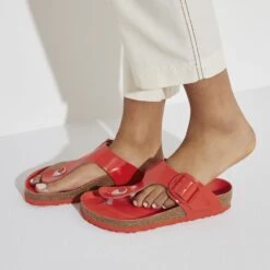 Birkenstock Gizeh Natural Leather Patent -Trendy Steps Shop 1024176 detail 8