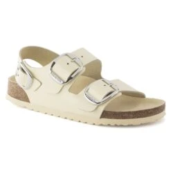 Birkenstock Milano Big Buckle Natural Leather Patent
