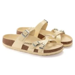 Birkenstock Franca Natural Leather Patent -Trendy Steps Shop 1024252 pair