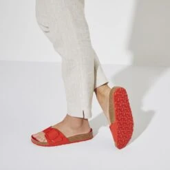 Birkenstock Madrid Big Buckle Natural Leather Patent -Trendy Steps Shop 1024272 f closeup f