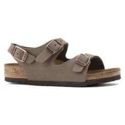 Birkenstock Roma Birko-Flor Nubuck Mocha -Trendy Steps Shop 233073 side