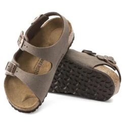 Birkenstock Roma Birko-Flor Nubuck Mocha -Trendy Steps Shop 233073 sole