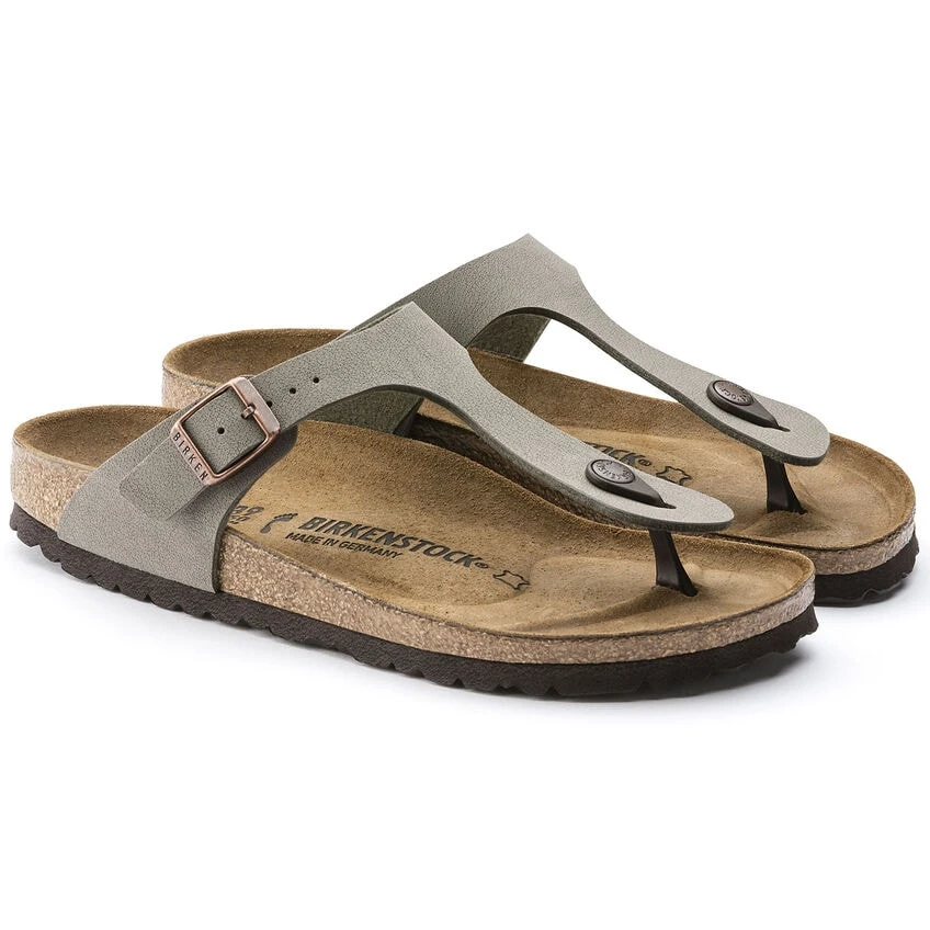 Birkenstock Gizeh Birko-Flor Nubuck Stone 10 Birkenstock Gizeh Birko-Flor Nubuck Stone - Image 8