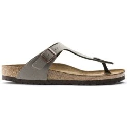 Birkenstock Gizeh Birko-Flor Nubuck Stone 20 Birkenstock Gizeh Birko-Flor Nubuck Stone -Trendy Steps Shop 43393 side