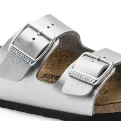 Birkenstock Arizona Birko-Flor Silver -Trendy Steps Shop 555133 detail 1