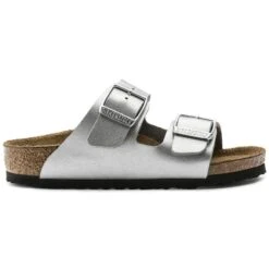 Birkenstock Arizona Birko-Flor Silver -Trendy Steps Shop 555133 side