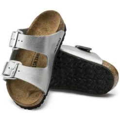 Birkenstock Arizona Birko-Flor Silver -Trendy Steps Shop 555133 sole