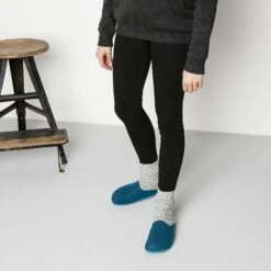 Birkenstock Amsterdam Wool Felt Petrol -Trendy Steps Shop 559763 f look f