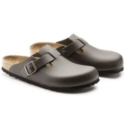 Birkenstock Boston Natural Leather -Trendy Steps Shop 60103 pair