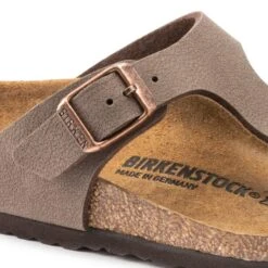 Birkenstock Gizeh Birko-Flor Nubuck Mocha -Trendy Steps Shop 846133 detail 1