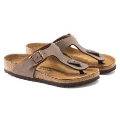 Birkenstock Gizeh Birko-Flor Nubuck Mocha -Trendy Steps Shop 846133 pair